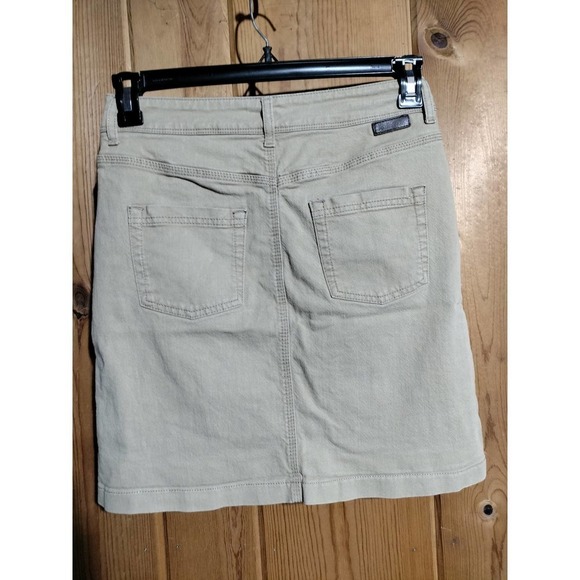 Boden khaki brown jean skirt size 6 regular mini - Picture 2 of 6
